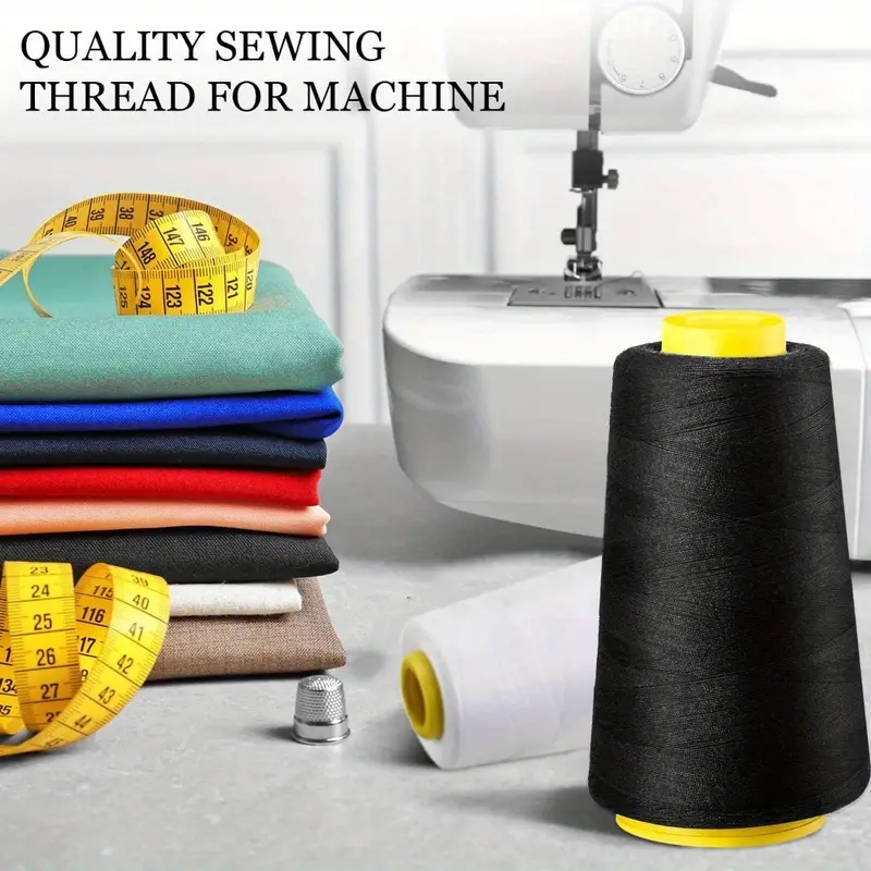 3 Black + 3 White Overlock Thr - Serger Thread Cone review and price