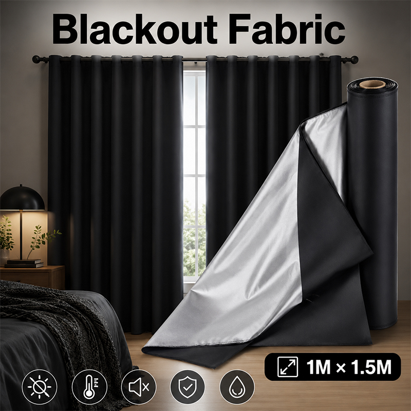 1m Black Silver Coated Blackou - Sewing Cloth review and price