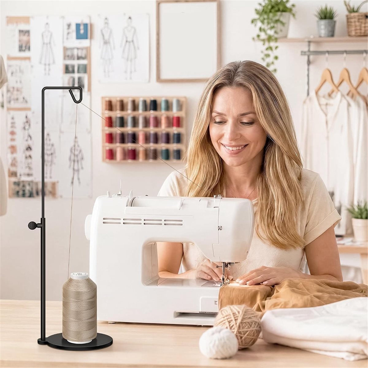 Adjustable Cone Thread Stand S - Serger Thread Cone review and price