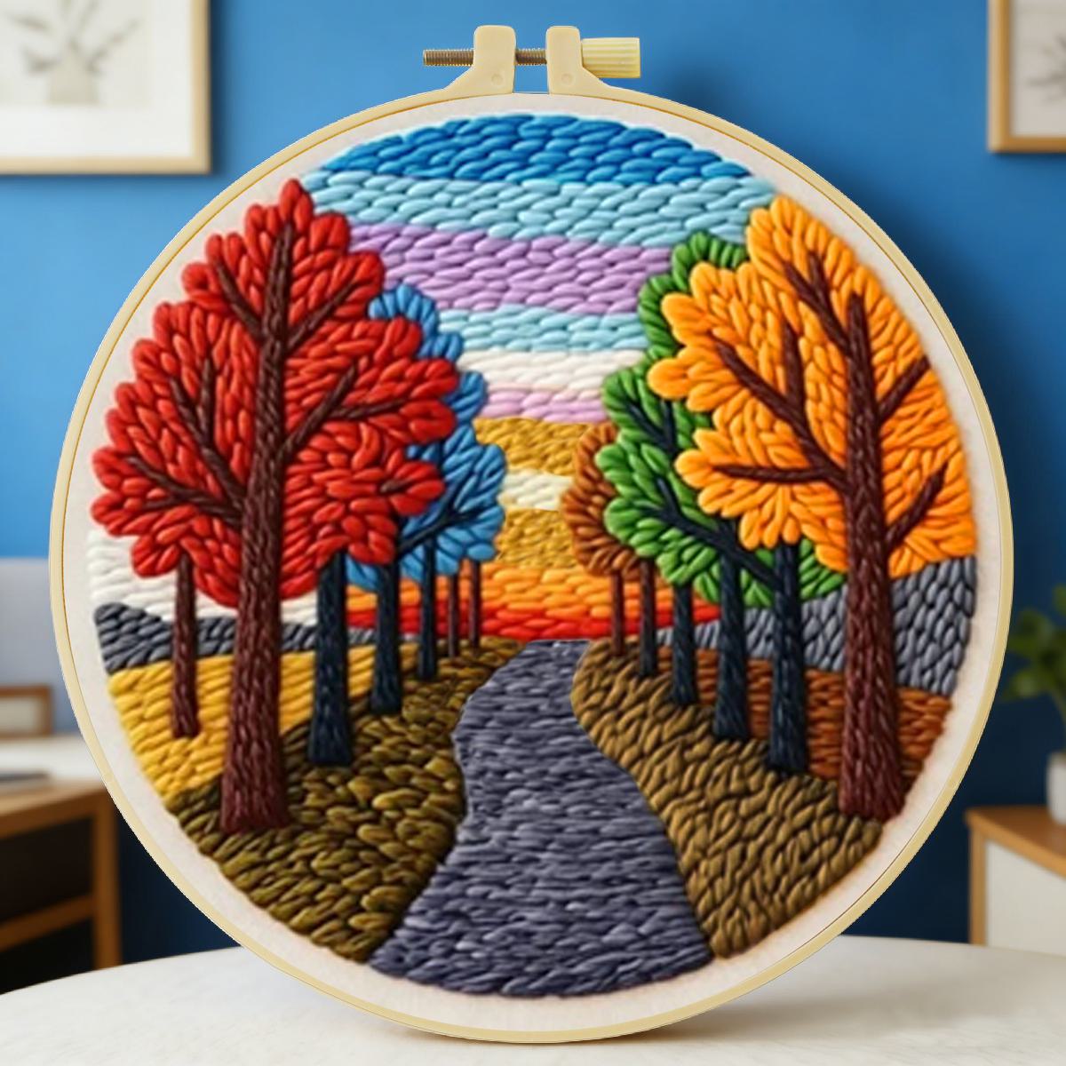 20X20CM/7.87inch Scenery Punch - Sewing Textile Art review and price