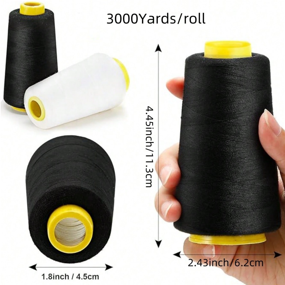 1-6Rolls 3000 Yard Each Serger - Serger Thread Cone review and price