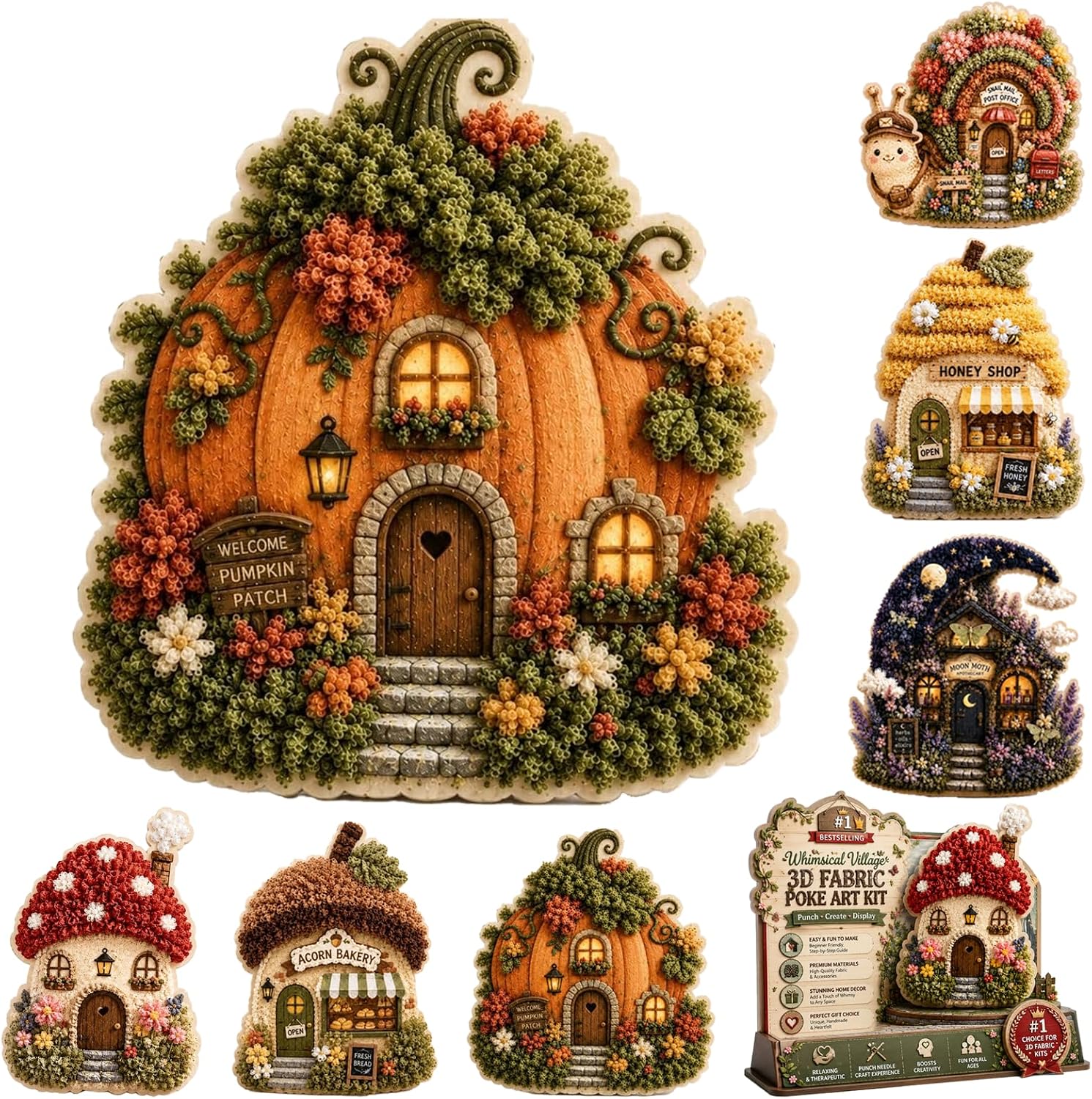 DIY 3D Fabric Poke Art Kit Whi - Sewing Textile Art review and price
