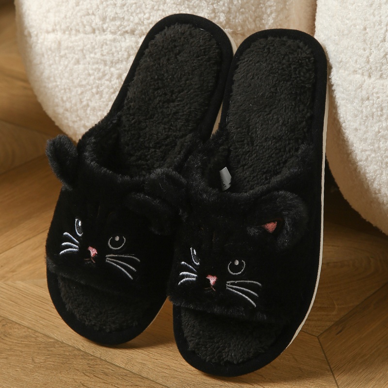 Cute Cat Plush Flip Flops For  - Sewing Cloth review and price