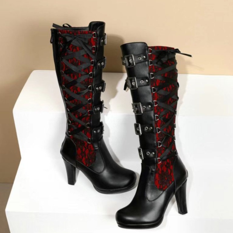 Punk Gothic Style Women's Knee - Sewing Cloth review and price