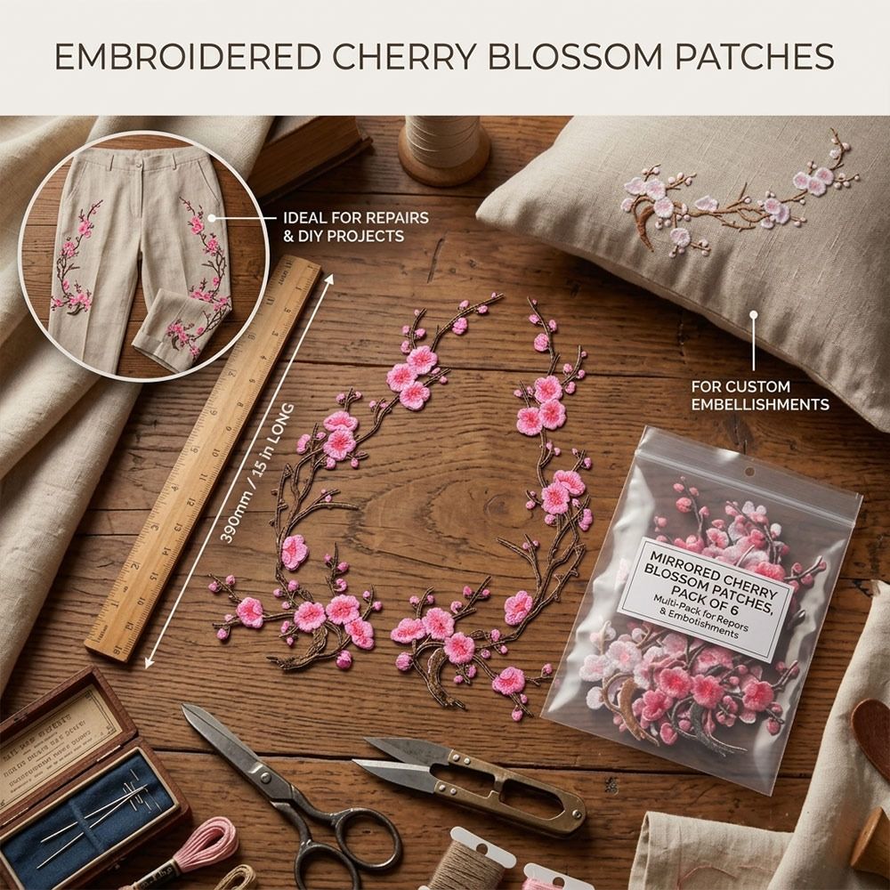 DIY Cherry Blossom Iron On Pat - Textile For Sewing review and price